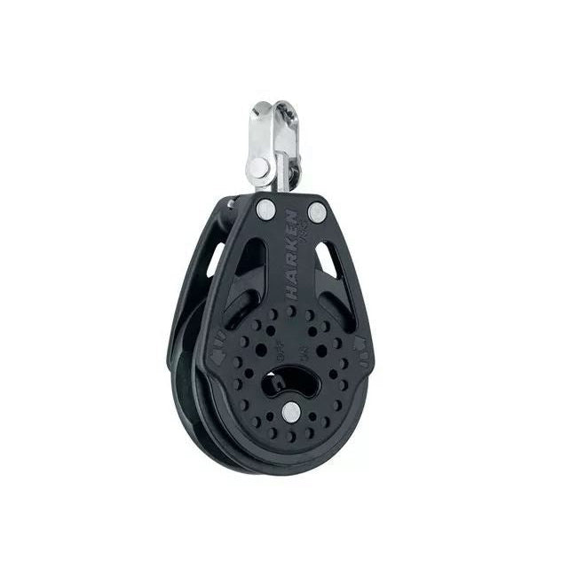 Harken 75mm Carbo Ratchet Block, 1-scheibig mit Wirbel